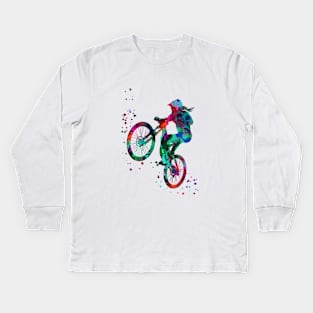 Mountain biking Kids Long Sleeve T-Shirt